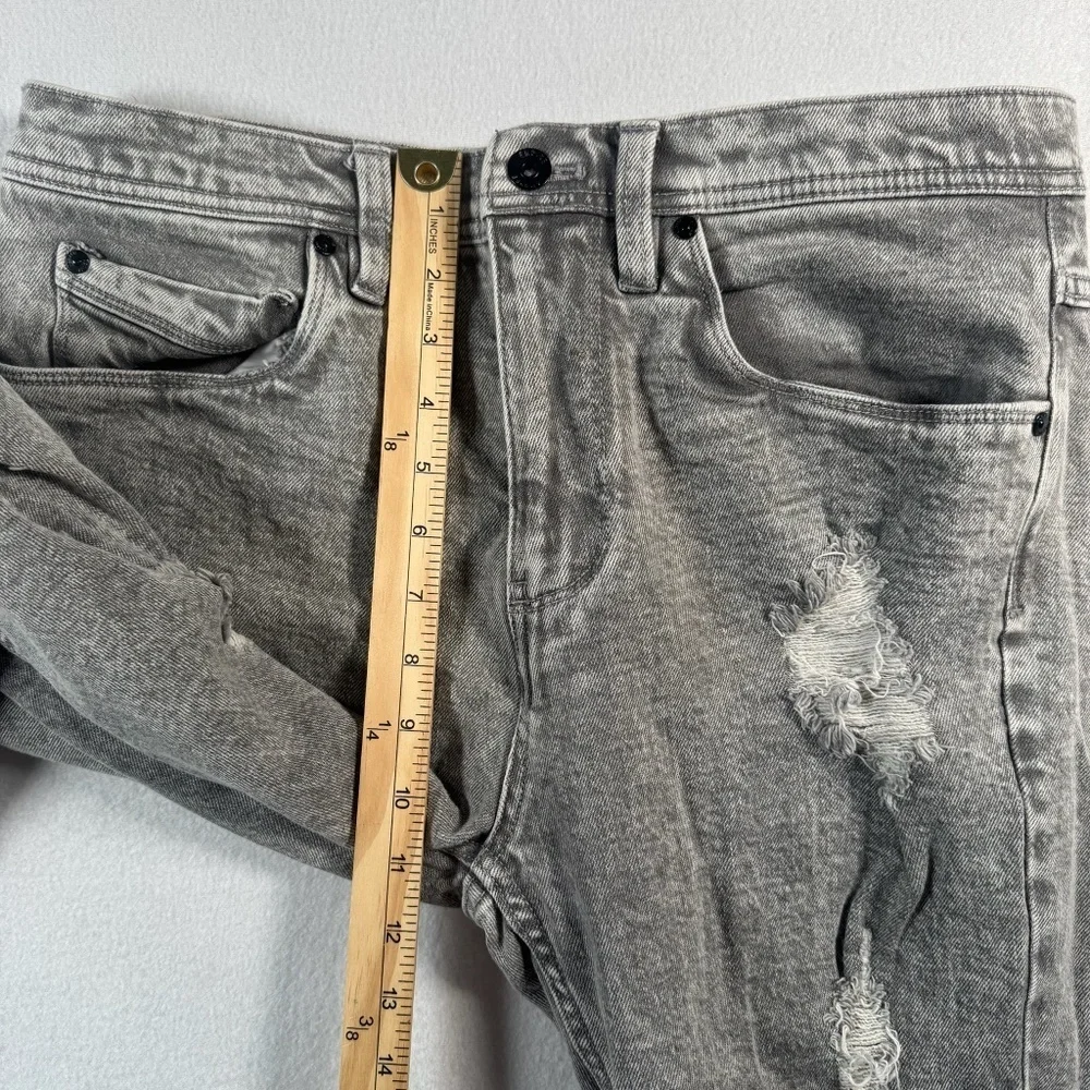 Empyre Jeans Mens 32 Gray Skinny Verge Mid Rise Stretch Distressed
